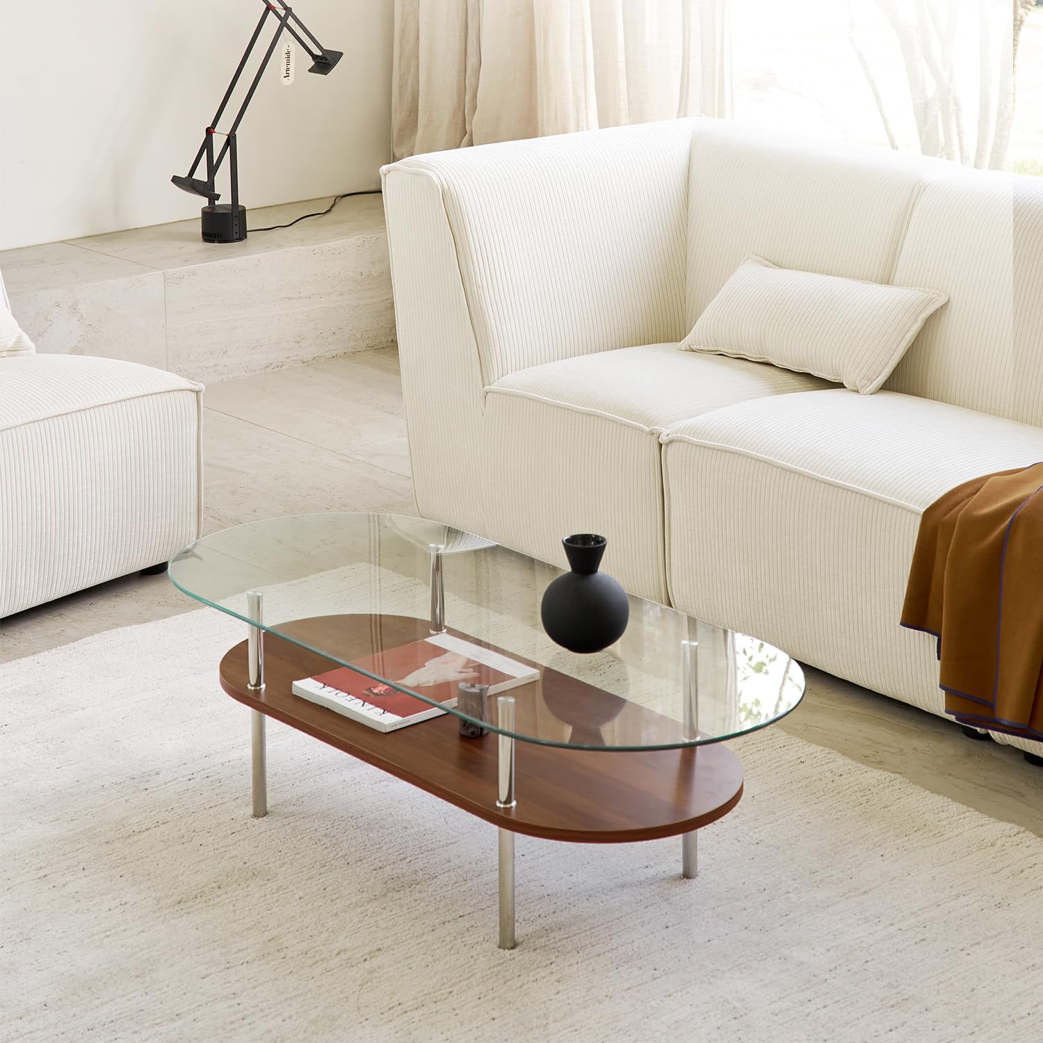 【新品】フォンドレイヤードテーブル　ナチュラル Amazon｜【Roomnhome】フォンドレイヤードテーブル ミッドセンチュリー